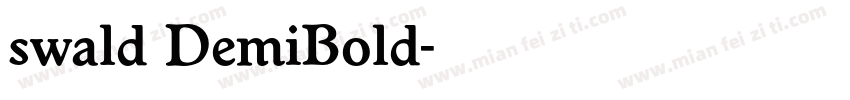 swald DemiBold字体转换